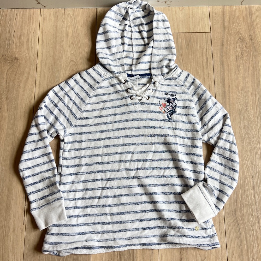 Disney Striped Hoodie - Blue and White